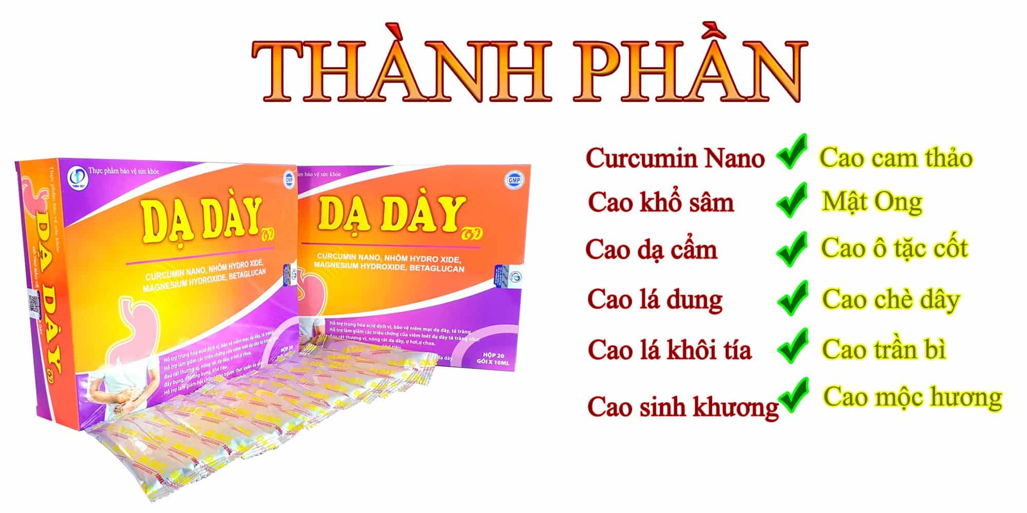 Dạ Dày TĐ 8 thành phần chính
