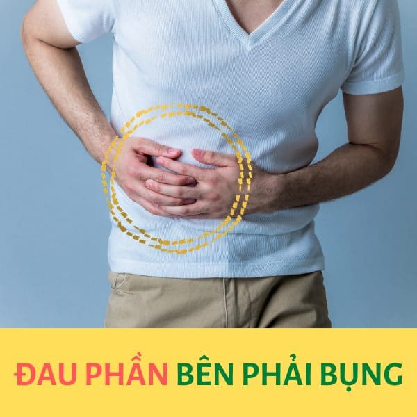 au phần bên phải bụng
