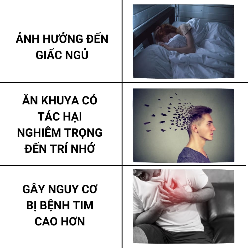 Tác Hại Của Việc Ăn Khuya Với Sức Khỏe 2 Những ảnh hưởng của việc ăn khuya
