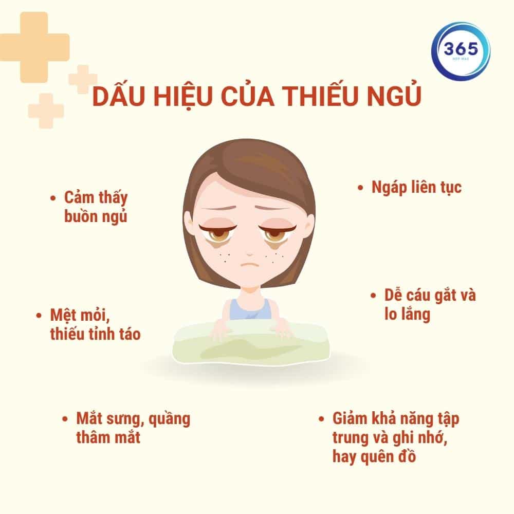 Thiếu ngủ có những rất nhiều dấu hiệu