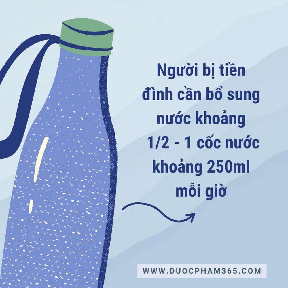 Rối loạn tiền đình nên ăn gì, kiêng gì? 3 nguoi bi tien dinh can uong du nuoc