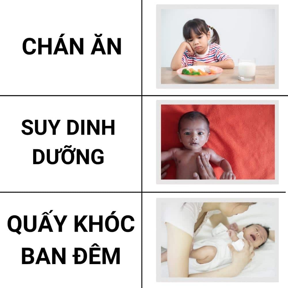 cac trieu chung nhiem giun san o tre em