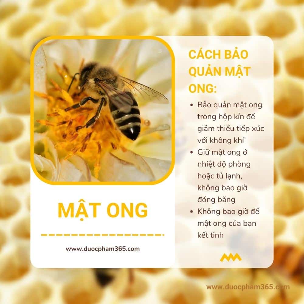 cach bao quan mat ong