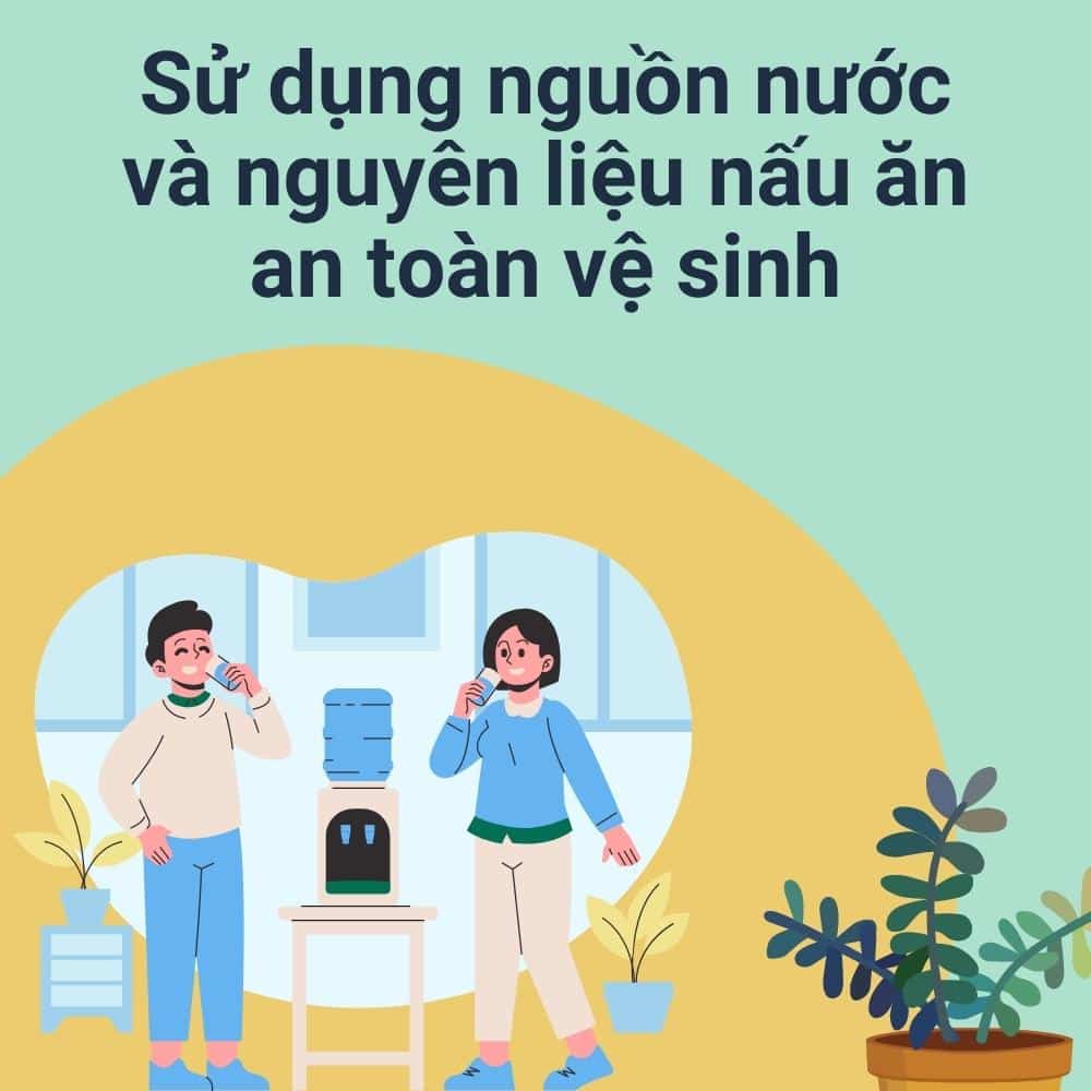 su dung nguon nuoc va nguyen lieu nau an ve sinh