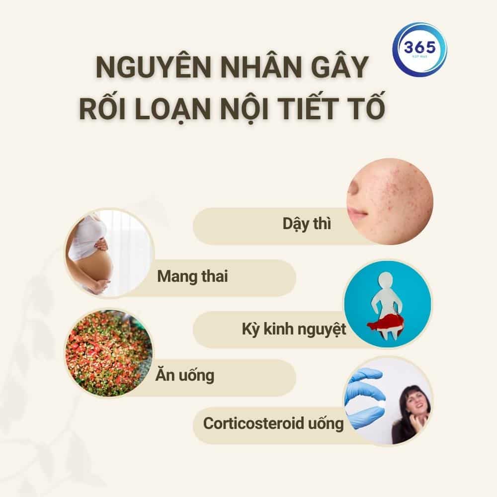 mụn ẩn do rối loạn nội tiết tố