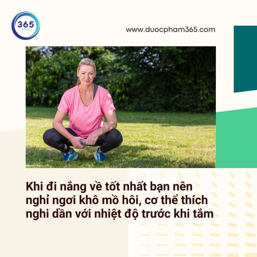 Khi di nang nen nghi ngoi trc khi tam