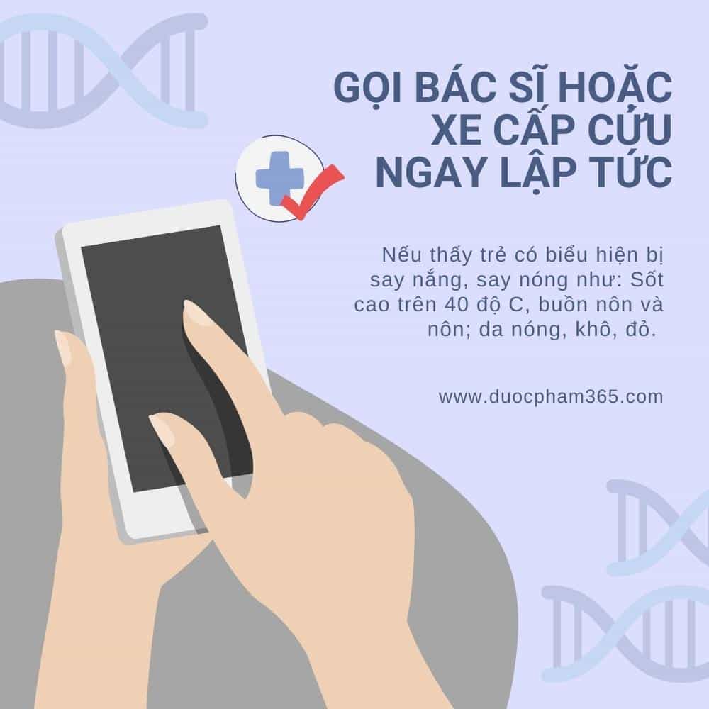 Phòng tránh say nắng, say nóng cho trẻ trong mùa hè 3 goi bac si khi tre say song