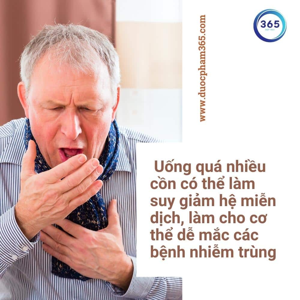 uong bia gay nhiem trung