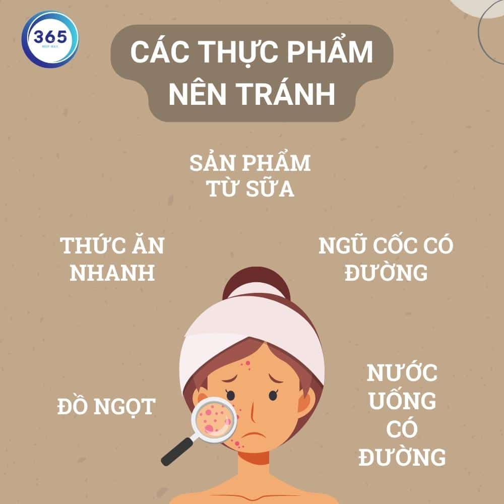 cac thuc pham nen tranh khi bi mun noi tiet to